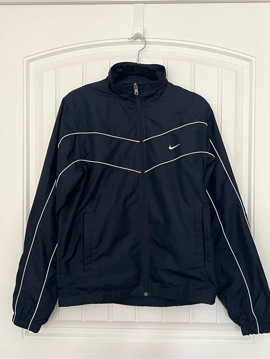 Nike Other - Vintage Nike Athletic Dept. Navy Full-Zip Windbreaker Jacket Size S